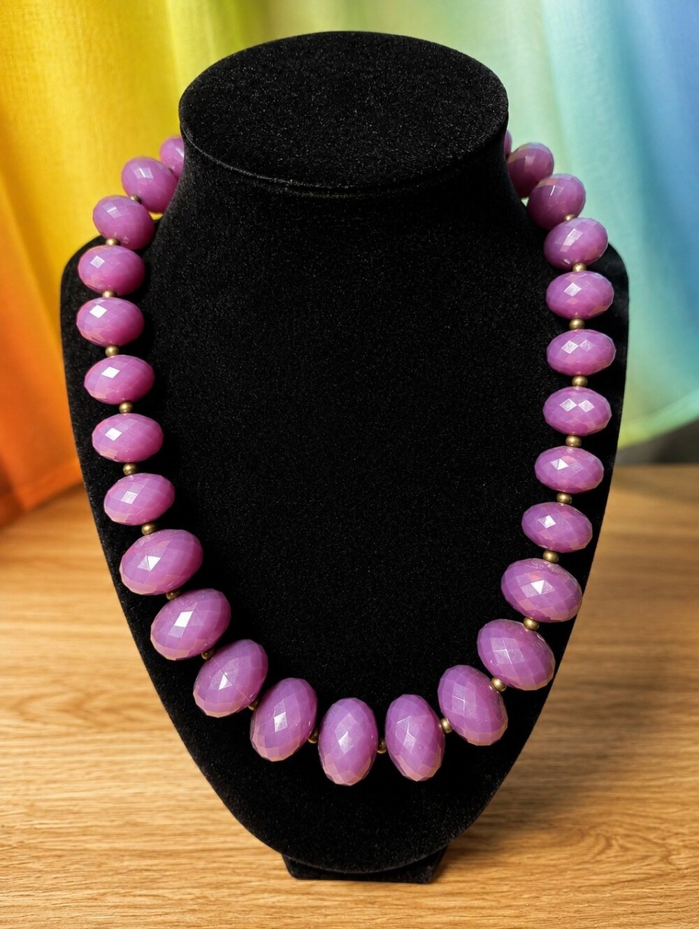 Purple Faceted Bead Necklace - Women Jewelry